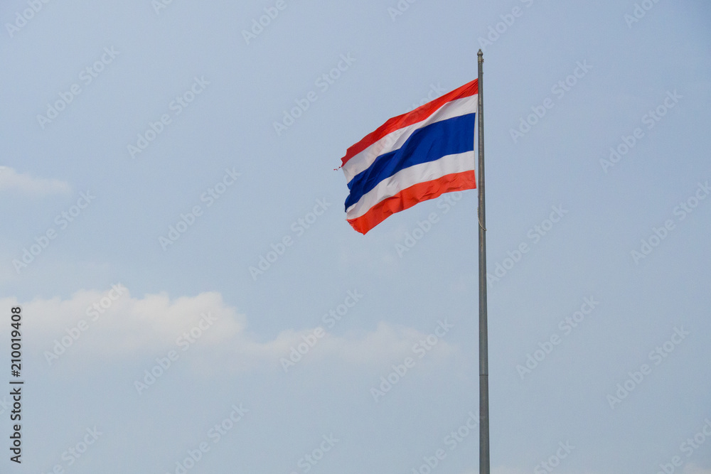 Fototapeta premium Thailand flag on the sky