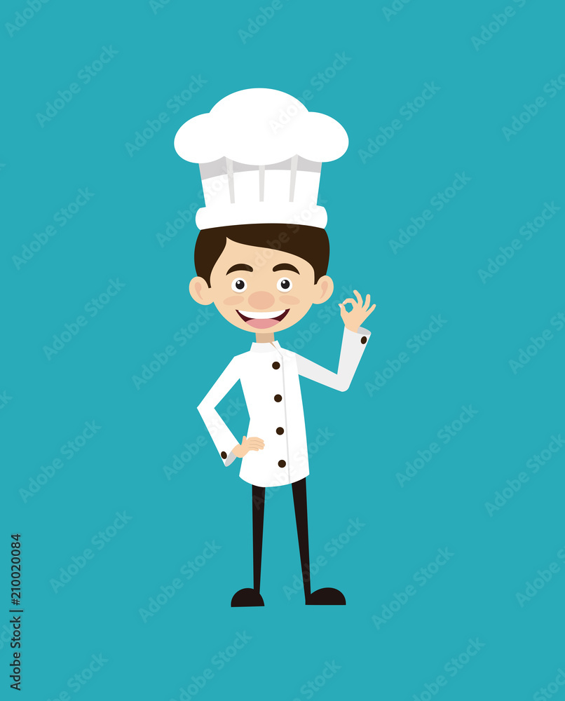 Chef Vector Illustration Design - nice pose Chef Vector Illustration Design - nice pose