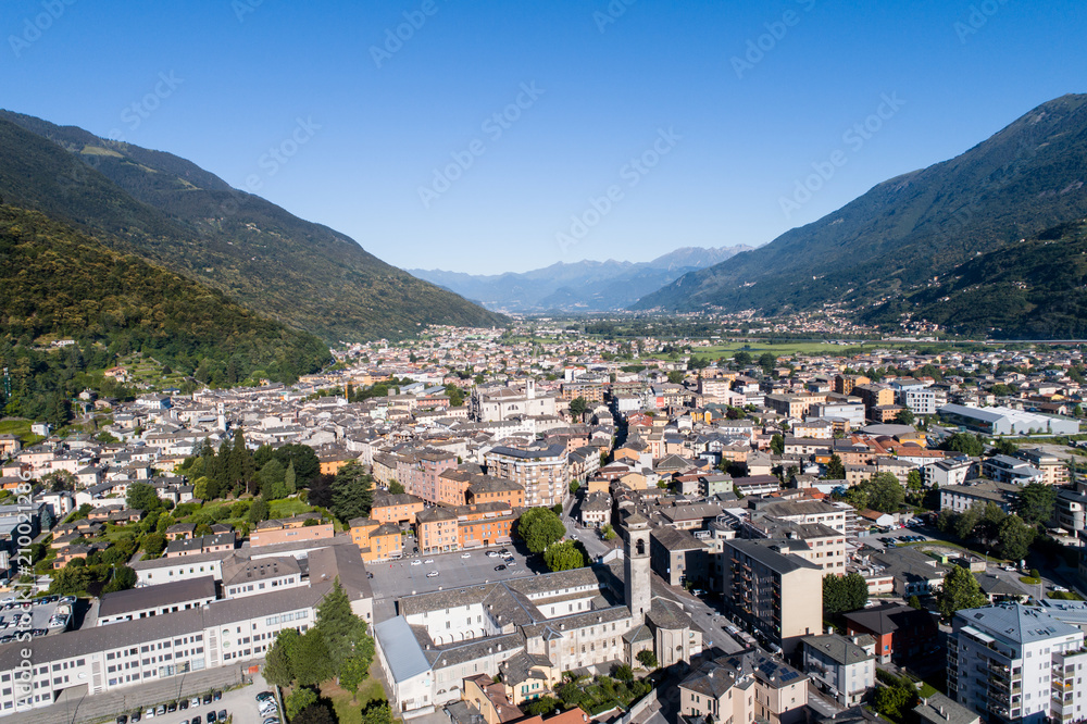 City of Bitto, Morbegno. Valtellina, Province of Sondrio in the Italian Alps