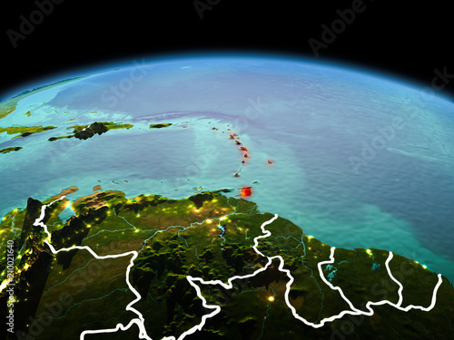 Fototapeta Naklejka Na Ścianę i Meble -  Caribbean on planet Earth in space