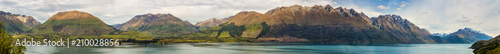 Panoramic view of Lake Wakatipu, South Island, New Zealand