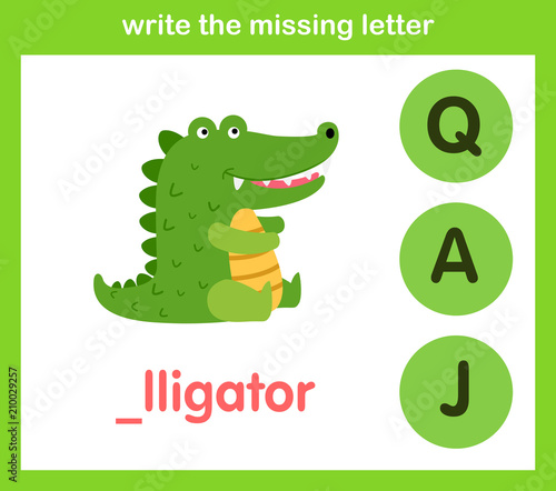 write the missing letter
