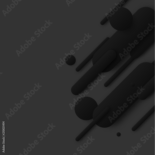 Grey background with black abstract pattern.