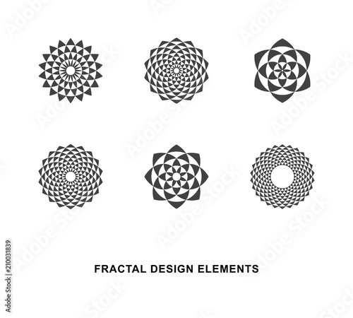 Circular Fractal Design Elements