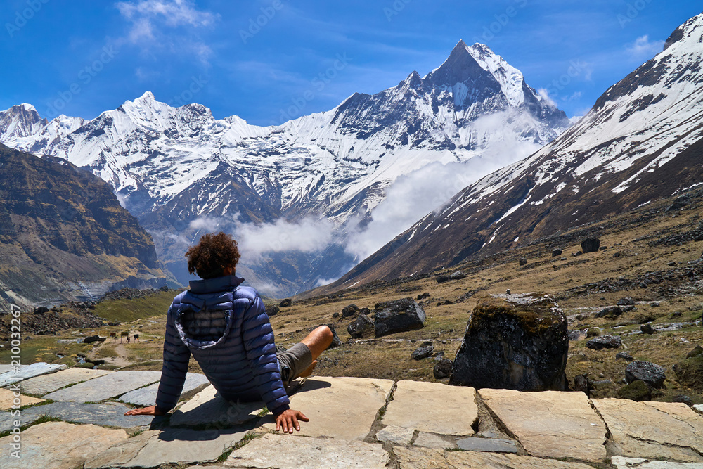 Annapurna Base Camp Trekking in Nepal Snow Capped Mountain Views