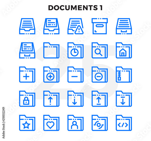 Dashed Outline Icons Pack for UI. Pixel perfect thin line vector icon set for web design and website application.
