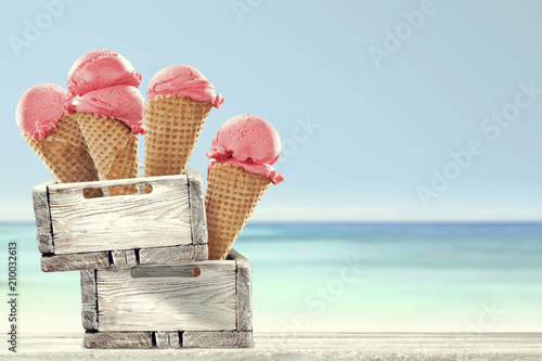 Ice cream and beach  © magdal3na