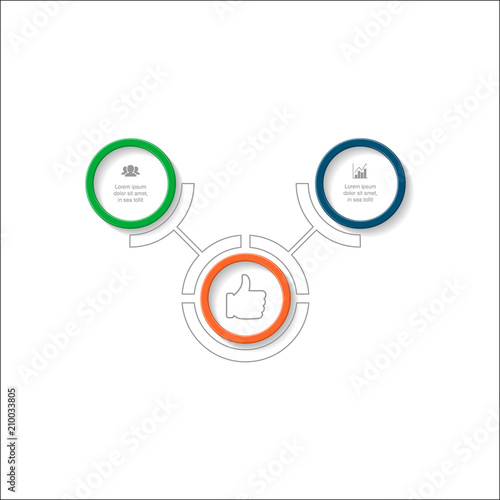 Vector infographic template for diagram, graph, presentation, chart, business concept with 2 options.