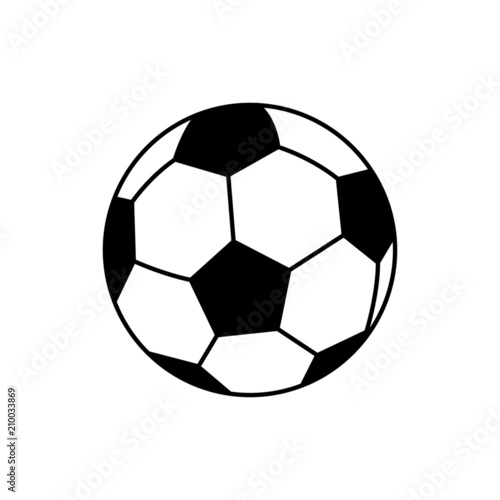 Football soccer ball  flat vector icon