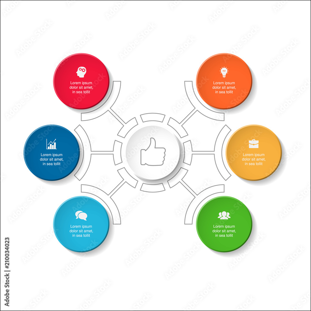 Vector infographic template for diagram, graph, presentation, chart, business concept with 6 options. Vector infographic template for diagram, graph, presentation, chart, business concept with 6 options.