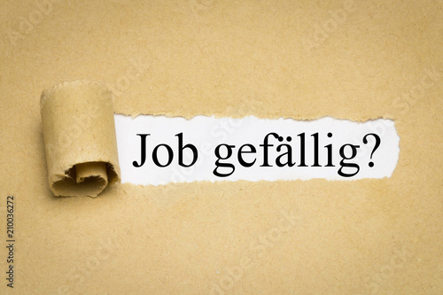 Job gefällig?