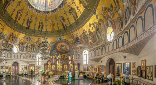 Fotografie SOCHI, RUSSIA - JUNE 3, 2017: Interior of the Temple of Panteleimon