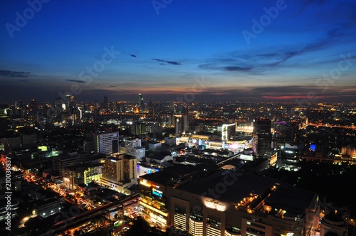 Night view of city in Bangkok, Thailand © YuanChieh