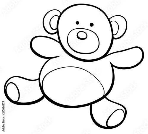 teddy bear cartoon clip art coloring book