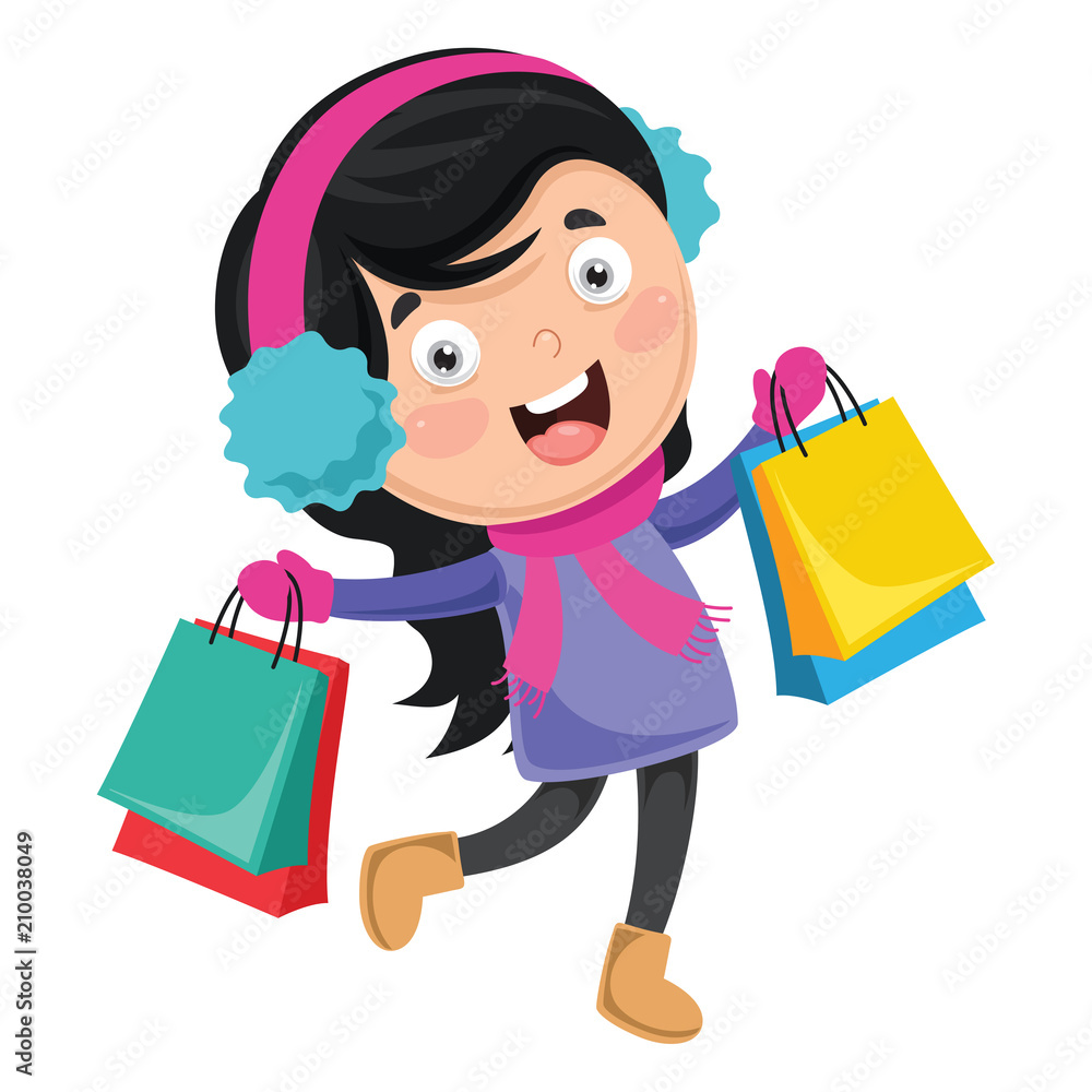 Vector Illustration Of Shopping Vector Illustration Of Shopping