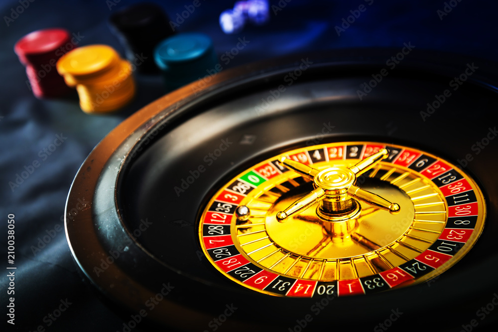 Gambling green table in casino Background Gambling green table in casino Background