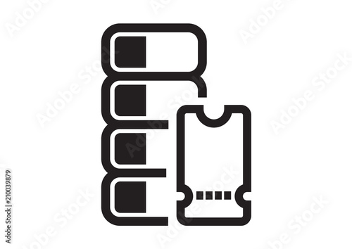 ticketing stack coin icons