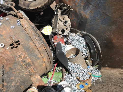 Metal Machine Garage In Dumpster