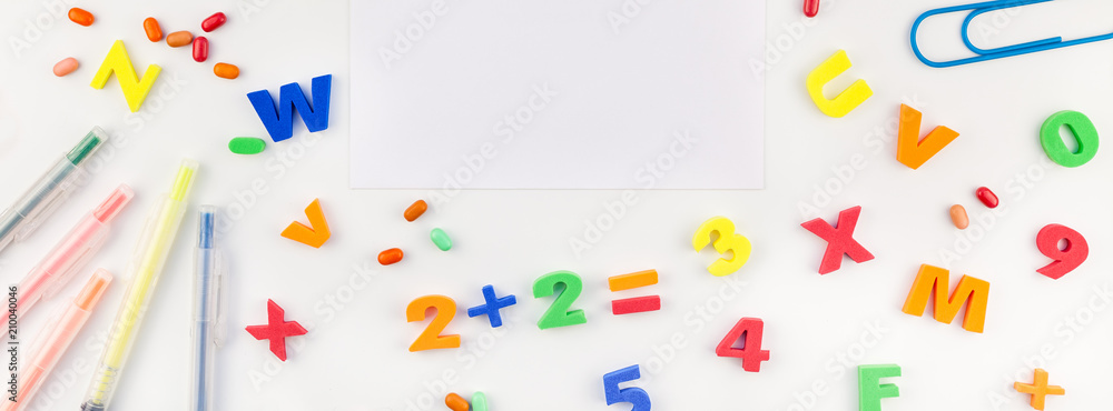 Back to school concept with office supplies Back to school concept with office supplies