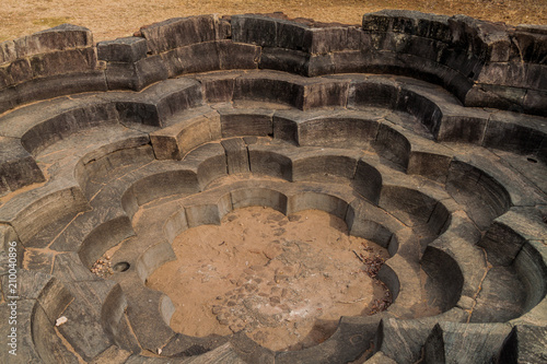 Lotus Pond (Nelum Pokuna) in the ancient city Polonnaruwa, Sri Lanka photo