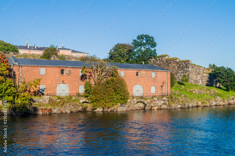 Fototapeta premium Fortifications at Suomenlinna (Sveaborg), sea fortress near Helsinki, Finland