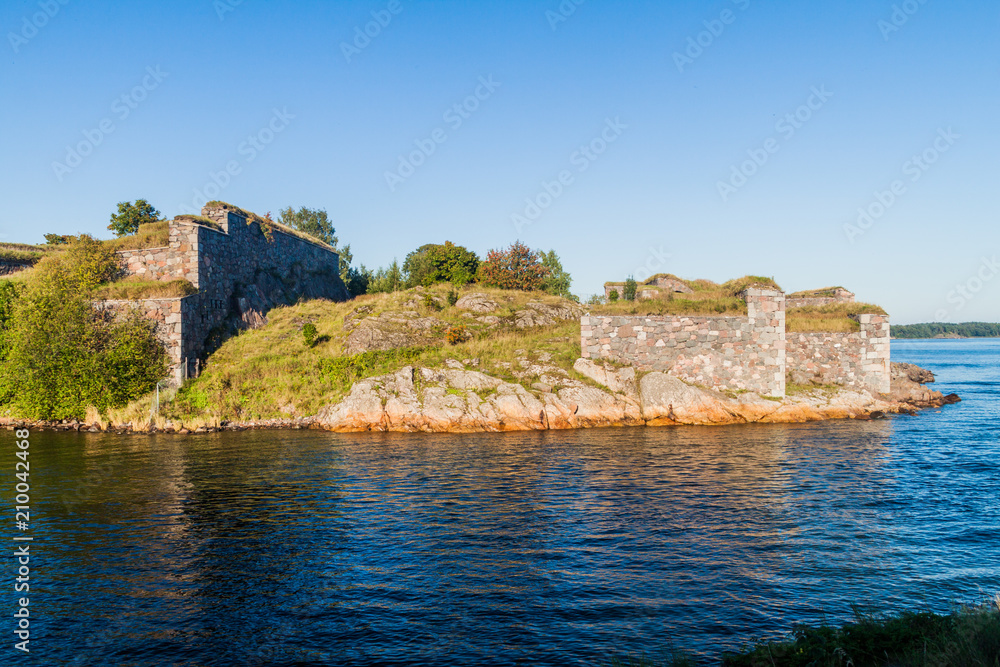 Fortifications at Suomenlinna (Sveaborg), sea fortress near Helsinki, Finland
