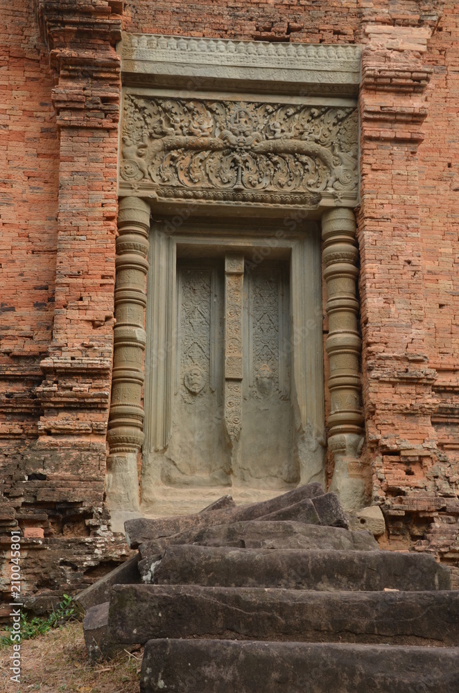 relief angkor ancient temple cambodia sculpture