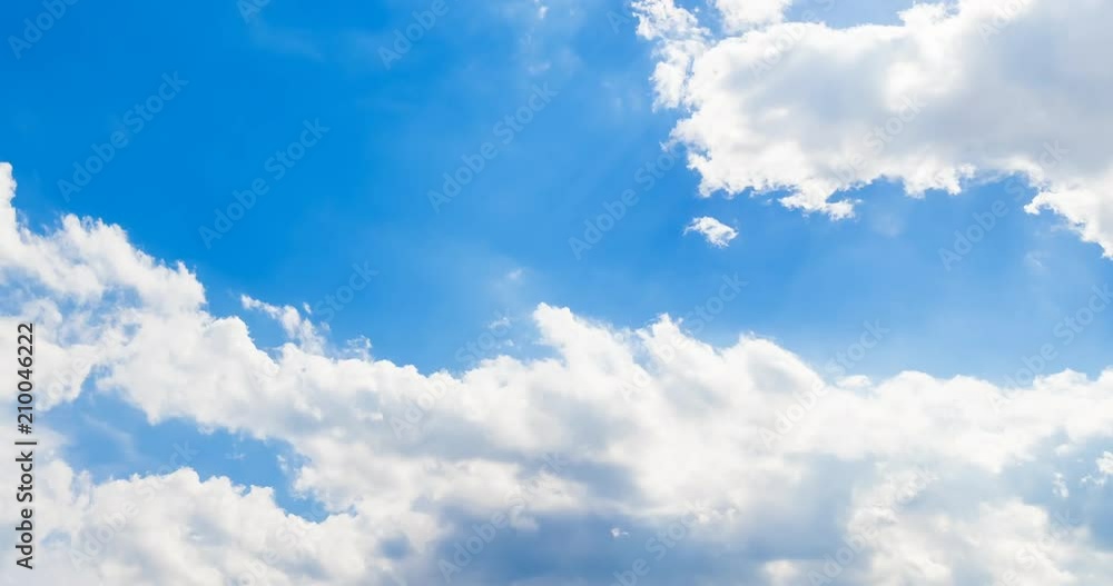 loop of white clouds over blue sky time lapse movement, climate change concept loop of white clouds over blue sky time lapse movement, climate change concept