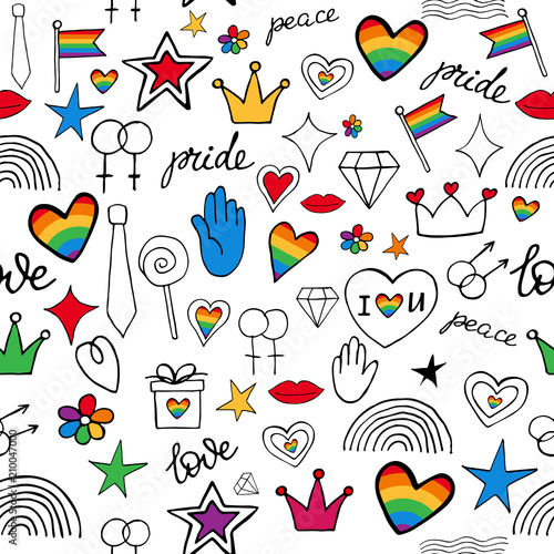 pride seamless pattern background