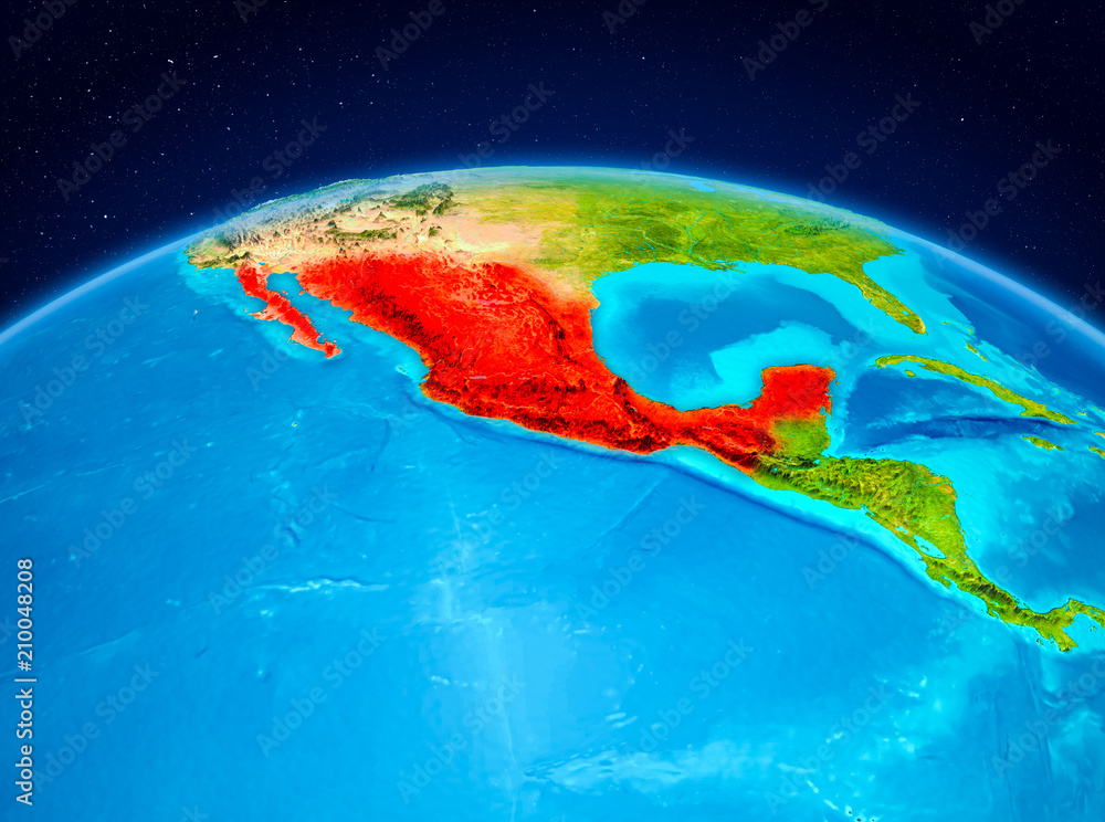 Mexico from orbit