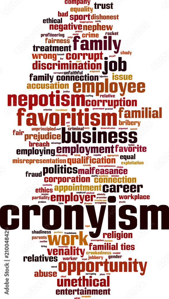 Cronyism word cloud