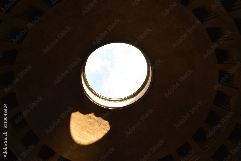 Rome, internal dome of the Pantheon. Rome, internal dome of the Pantheon.