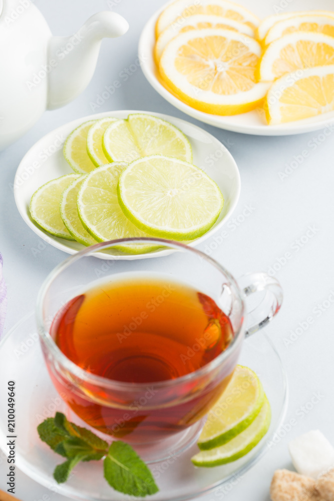 Composition of tea with spice and fruits Composition of tea with spice and fruits
