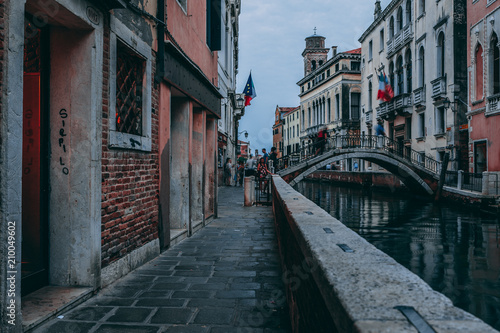 Venice canals and boats, Italy