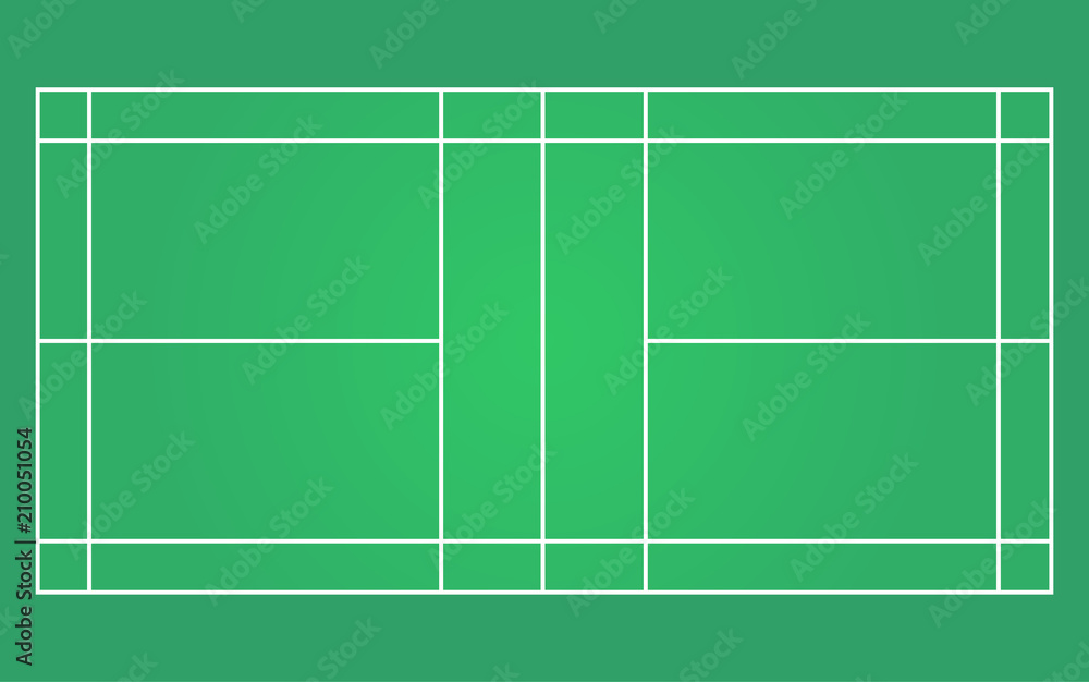 vector of green badminton court Stock Vector | Adobe Stock