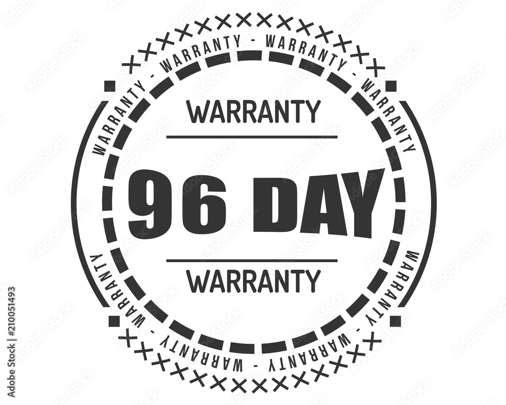 96 day warranty icon vintage rubber stamp guarantee
