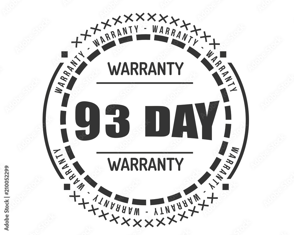 93 day warranty icon vintage rubber stamp guarantee