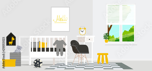Vector flat illustration. Painted in shape.