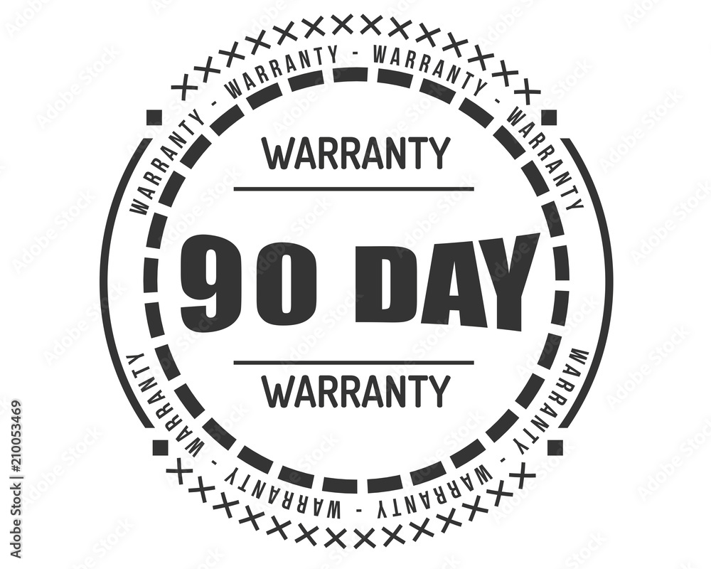90 day warranty icon vintage rubber stamp guarantee