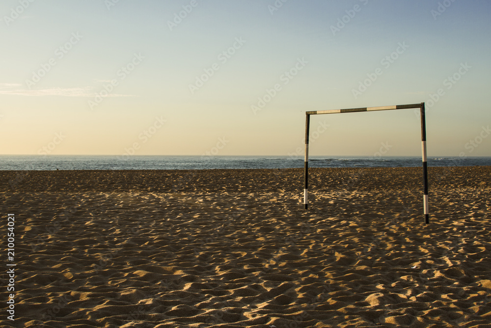 Football field on Macaé beach, Rio de Janeiro Brazil Football field on Macaé beach, Rio de Janeiro Brazil