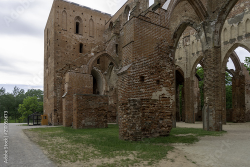 View of the ruins of Tartu Cathedral, completed in 16th century, in Tartu Estonia