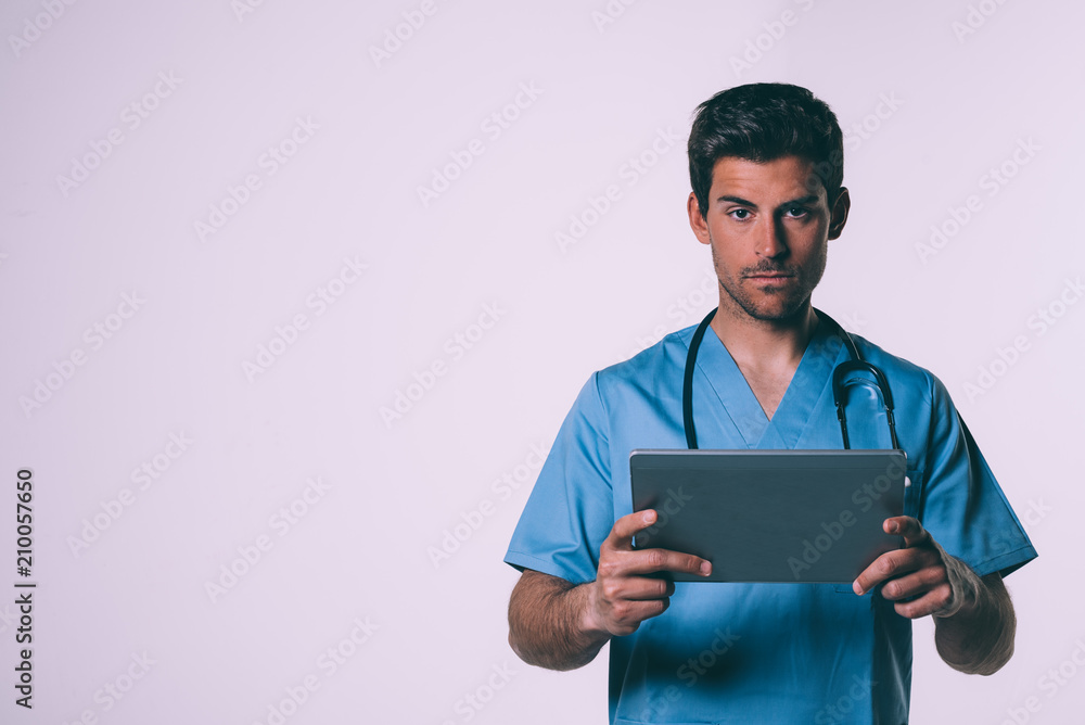Doctor with a tablet Doctor with a tablet