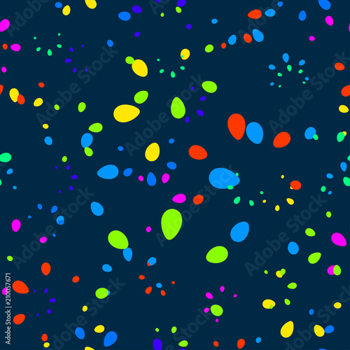 Wallpaper Mural Abstract bright vector hand drawn floral seamless pattern on a d Torontodigital.ca