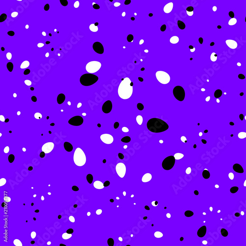 Abstract strict vector hand drawn floral seamless pattern in bla