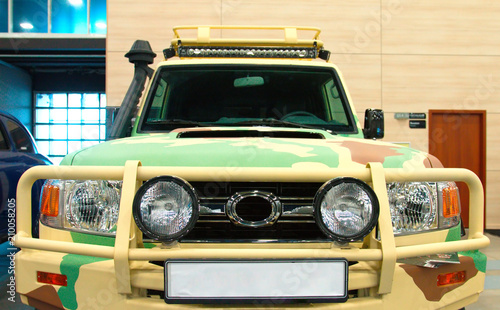 Japanese off-road car on Royal Auto Show. Close-up front view © OlegMirabo