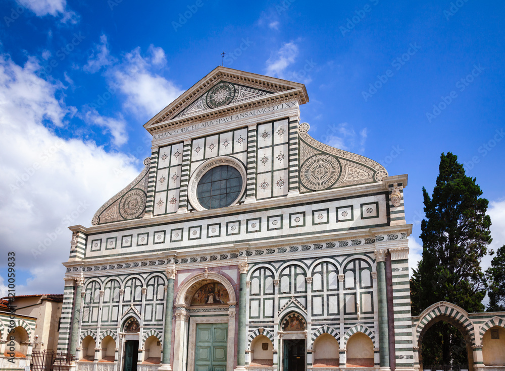 Santa Maria Novella Dominican church facade Florence Tuscany Italy