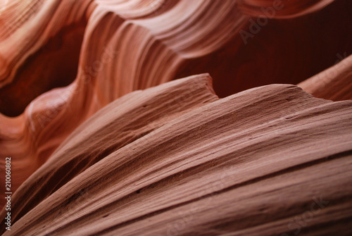 Close up sandstone texture in Antelope Canyon