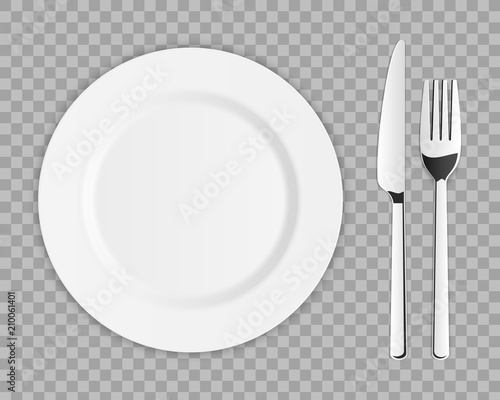 Creative vector illustration top view cutlery set of silver fork, spoon, knife isolated on transparent background. Art design kitchen silverware table setting. Concept graphic printables element