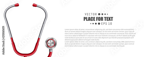 Creative vector illustration of medical health care stethoscope isolated on transparent background. Art design medicine equipment. Abstract concept graphic element