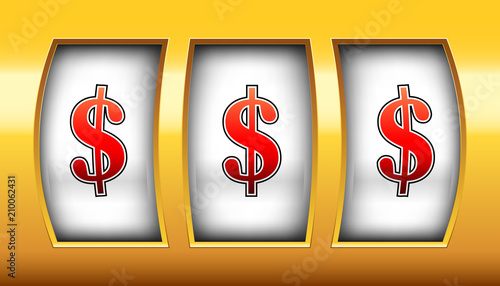 Creative vector illustration of 3d gambling reel, casino slot machine isolated on transparent background. Art design. Concept abstract graphic element - one arm bandit, lucky symbol, big win, 777